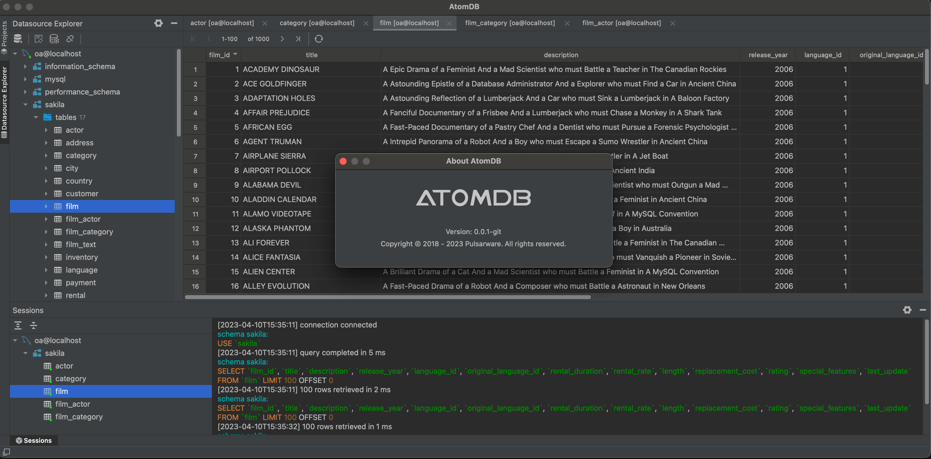 里程碑 ATOMDB v0.0.1 版本发布